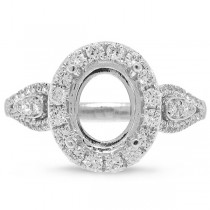 0.48ct 14k White Gold Diamond Semi-mount Ring