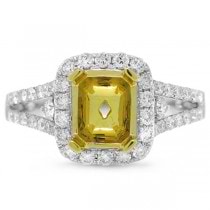 0.70ct 18k Two-tone Gold Diamond Semi-mount Ring