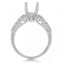 0.84ct 14k White Gold Diamond Semi-mount Ring