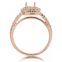 0.33ct 14k Rose Gold Diamond Semi-mount Ring