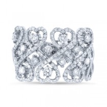 0.98ct 14k White Gold Diamond Heart Ring