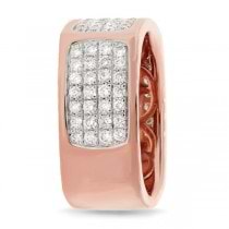 1.62ct 14k Two-tone Rose Gold Diamond Men's Ring