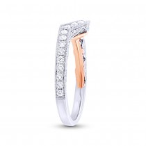 0.51ct 14k Two-tone Rose Gold Diamond Shadow Band