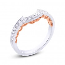 0.27ct 14k Two-tone Rose Gold Diamond Shadow Band