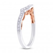 0.23ct 14k Two-tone Rose Gold Diamond Shadow Band