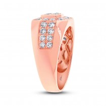 1.18ct 14k Rose Gold Diamond Men's Ring