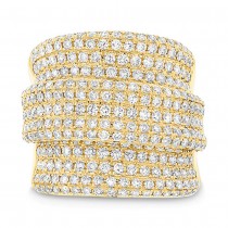 2.66ct 14k Yellow Gold Diamond Lady's Ring