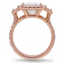 4.81ct 18k Rose Gold EGL Certified Princess Cut Diamond Engagement Ring