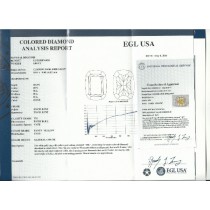 6.73ct 18k Two-tone Gold EGL Certified Cushion Cut Natural Yellow Diamond Ring