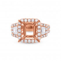 1.50ct 18k Rose Gold Diamond Semi-mount Ring