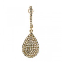 0.90ct 14k Rose Gold Diamond Pave Drop Earrings
