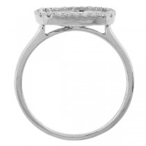 0.60ct 14k White Gold Diamond Pave Lady's Ring