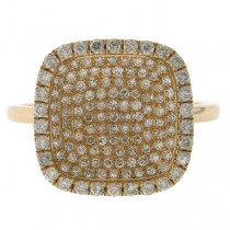 0.60ct 14k Rose Gold Diamond Pave Lady's Ring