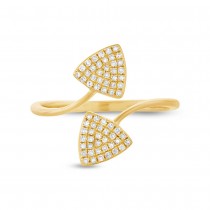 0.18ct 14k Yellow Gold Diamond Triangle Lady's Ring