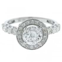 2.14ct 18k White Gold Round Brilliant Diamond Engagement Ring