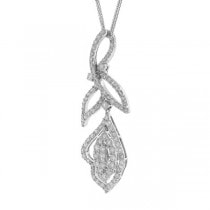 1.92ct 18k White Gold Diamond Pendant Necklace