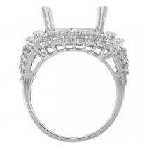 2.28ct 18k White Gold Diamond Semi-mount Ring