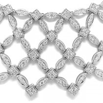 10.42ct 18k White Gold Diamond Fancy Necklace