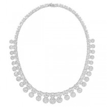 26.11ct 18k White Gold Diamond Necklace