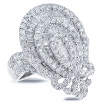 2.46ct 18k White Gold Diamond Lady's Ring