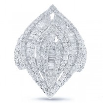 3.20ct 18k White Gold Diamond Lady's Ring
