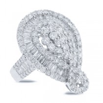 4.15ct 18k White Gold Diamond Lady's Ring