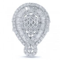 4.15ct 18k White Gold Diamond Lady's Ring