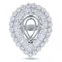 4.00ct 18k White Gold Diamond Semi-mount Ring