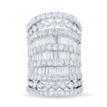 7.13ct 18k White Gold Diamond Lady's Ring