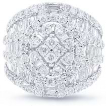 3.27ct 18k White Gold Diamond Lady's Ring