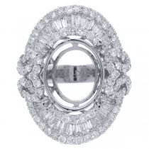 3.18ct 18k White Gold Diamond Semi-mount Ring
