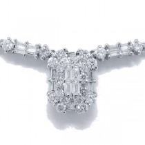 5.44ct 18k White Gold Diamond Necklace