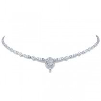 5.78ct 18k White Gold Diamond Necklace