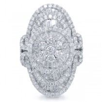 4.19ct 18k White Gold Diamond Lady's Ring