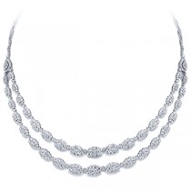 14.47ct 18k White Gold Diamond Necklace