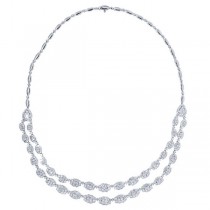 14.47ct 18k White Gold Diamond Necklace