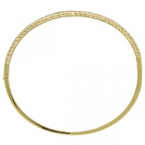 0.93ct 18k Yellow Gold Diamond Bangle Bracelet