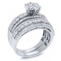 1.92ct 18k White Gold Diamond Lady's Ring 2-pc