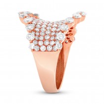 2.98ct 18k Rose Gold Diamond Lady's Ring