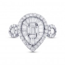 1.60ct 18k White Gold Diamond Lady's Ring