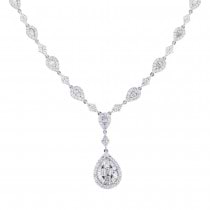 4.91ct 18k White Gold Diamond Necklace