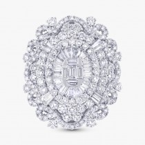 6.53ct 18k White Gold Diamond Lady's Ring