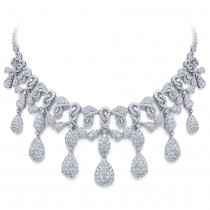 25.45ct 18k White Gold Diamond Necklace