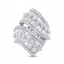 4.61ct 18k White Gold Diamond Lady's Baguette Ring