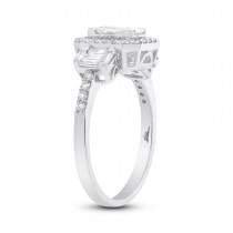 0.85ct 18k White Gold Diamond Baguette Lady's Ring