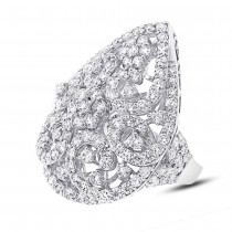 5.24ct 18k White Gold Diamond Lady's Ring