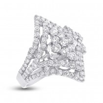2.11ct 18k White Gold Diamond Lady's Ring