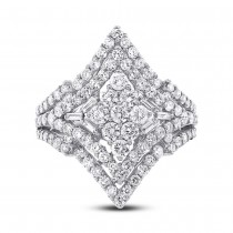2.11ct 18k White Gold Diamond Lady's Ring