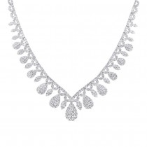 20.57ct 18k White Gold Diamond Necklace