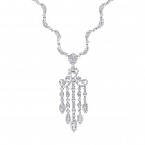 13.87ct 18k White Gold Diamond Fancy Necklace
